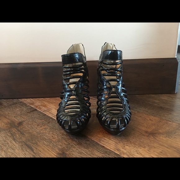 Christian Siriano Black Cage Heel Platform - Picture 5 of 8